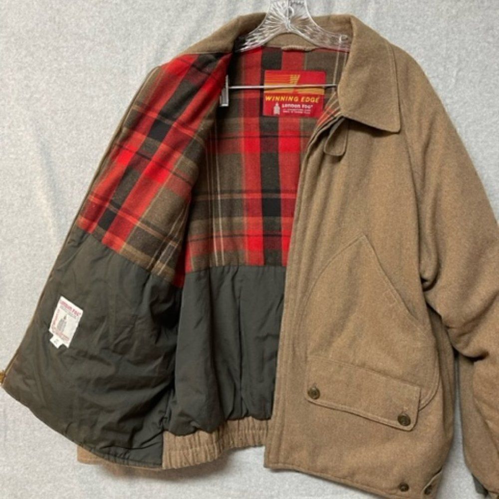 Vintage London Fog Winning Edge Wool Flannel Lined Jacket Euc Sz 42r Excellent C View 2